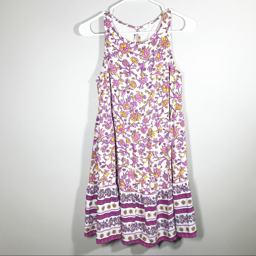 Old Navy pink and white floral tank dress